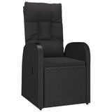 3 Piece Garden Dining Set Black Poly Rattan&Solid Wood Acacia 3157633