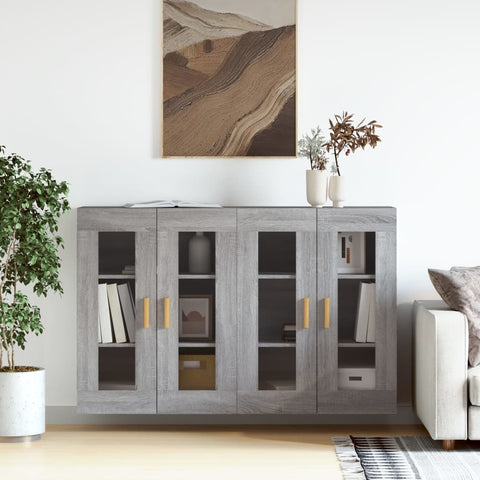 Wall Mounted Cabinets 2 pcs Grey Sonoma Engineered Wood 3197903