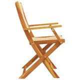Folding Garden Chairs 6 pcs Beige Solid Wood Acacia 3214572