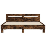 Bed Frame without Mattress Smoked Oak 160x200 cm 3207410