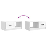 Coffee Table High Gloss White 90 x 50 x 37 cm Engineered Wood 895879