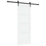Sliding Door ORKDAL 78 x 202 cm Engineered Wood White and Black 3450225