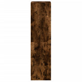 Highboard with Glass Door Smoked Oak 35x37x142 cm 836445