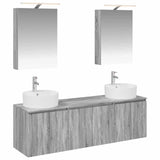 Bathroom Cabinet Set 5 pcs Grey Sonoma Engineered Wood 3406436