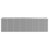 Garden Shed Light Grey 191x640x198 cm Galvanised Steel 3188248
