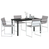 Garden Dining Set Folding 5 pcs White Textilene and steel 3379336