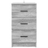 Bedside Cabinet Grey sonoma 38 x 38 x 66 cm Engineered wood 883380