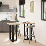 ZNTS Bar Table Legs T-Shaped 2 pcs Black 60x35x cm Steel 4013080