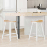 Dining Chairs 2 pcs White 46 x 37 x 63 cm Solid Rubber Wood 42020461
