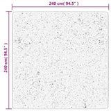 Rug HUARTE Short Pile Soft and Washable Anthracite 240x240 cm 375006
