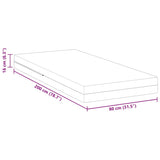 Mattress White 80 x 200 cm Foam 4106288