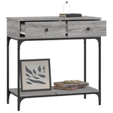 Console Table Grey Sonoma 75x34.5x75 cm Engineered Wood 833401