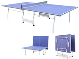 Foldable Full Size Table Tennis Table, Indoor Outdoor Ping Pong Table with Net, Paddles & Balls, W5817P521656