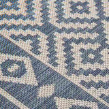 Outdoor Flatweave Rug 160x230 cm Blue Stripes 340839