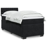 Box Spring Bed with Mattress Black 90x190 cm Velvet 3286194