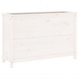 Garden Raised Bed White 119.5x40x78 cm Solid Wood Pine 825290