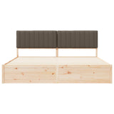 Bed Frame with Upholstered Headboard Taupe 200 x 200 cm 3398212