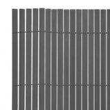 ZNTS Double-Sided Garden Fence 110x500 cm Grey 317165