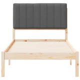 Bed Frame with Upholstered Headboard Dark Grey 90 x 190 cm 878085