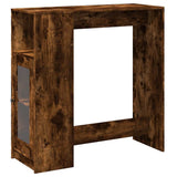Bar Table with Racks Smoked Oak 101x40x103.5 cm Engineered Wood 854368