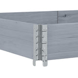 Pallet Collar Grey 150x100 cm Solid Wood Pine 4010303