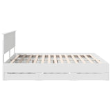 Bed Frame with Drawer White 180 x 200 cm Engineer Wood 3410679