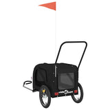 Pet Bike Trailer Black Oxford Fabric and Iron 93898