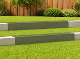 Garden Cover Profile 2 pcs 100 x 15 x 15 cm Steel Olive Green 8012968