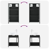 Bathroom Furniture Set 3 pcs Black 33 x 34.5 x 160 cm 3406064