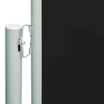 Patio Retractable Side Awning 200x600 cm Black 317970
