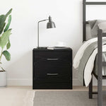 ZNTS Bedside Cabinet Black Oak 40x30x40 cm Engineered Wood 862004