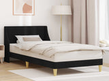Bed Frame with Headboard Black 90 x 190 cm Fabric 42027377