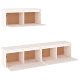 TV Cabinets 3 pcs White Solid Wood Pine 3100135