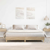 Bed Frame Sonoma oak Engineered wood Double Durable Bed Frame 3329032