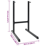 Dip Station Black 103.5 x 66.5 x 121.5 cm Powder-Coated Steel 42002570