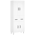 Highboard White 69.5x34x180 cm Engineered Wood 3199905