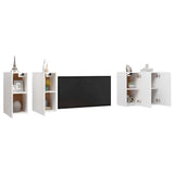 4 Piece TV Cabinet Set White 30,5x30x60 cm Engineered Wood 3078740