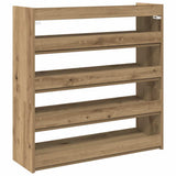 Shoe Rack Artisan Oak 80x25x81 cm Engineered Wood 859913