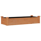Garden Raised Bed with Liner Brown 120x45x25 cm Solid Wood Fir 364287