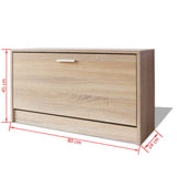 ZNTS Shoe Storage Bench Oak 80x24x45 cm 243049