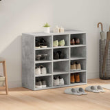 Shoe Cabinet Concrete grey 77.5 x 30 x 67 cm Engineered wood 808715