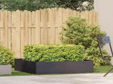Planter Black 100x100x30 cm Steel 860808