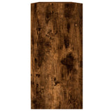 Bookcase with Doors Smoked Oak 204x37x75 cm Engineered Wood 3206535