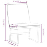 Lounge Chair Blue 52x75x76 cm Fabric 351319