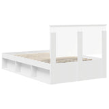 Bed Frame with Headboard White 120 x 200 cm Solid Pine Wood 3411028
