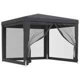 Party Tent with 4 Mesh Sidewalls Anthracite 3x3 m HDPE 319229