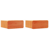 Bedside Table 2 pcs Wax Brown 39 x 34 x 16.5 cm Solid pine wood 873504