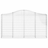 Arched Gabion Baskets 18 pcs 200x30x100/120 cm Galvanised Iron 3145444