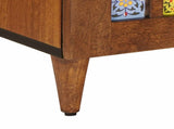 Sideboard with Shelf Walnut 90 x 33.5 x 75 cm Solid Mango Wood 4018252
