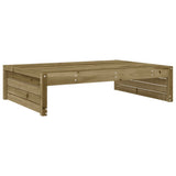 Garden Footstool Natural Impregnated Pine Wood Large Modular 825757